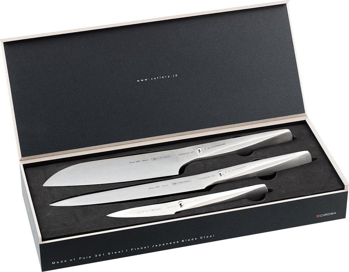 Chroma Typ 301 Design von f.a. Porsche Messerset - 3-teilig