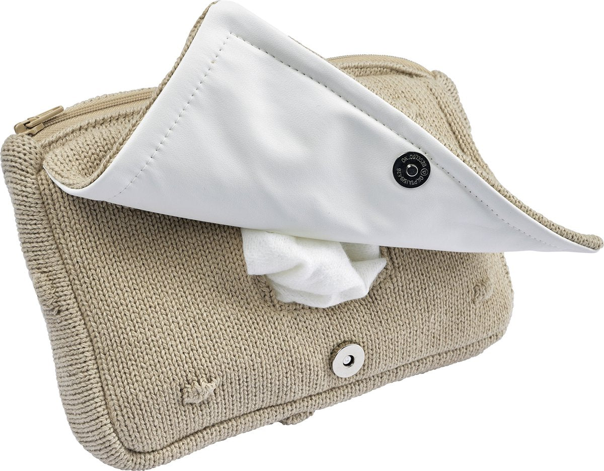 Meyco Baby Mini Knots Baby-Feuchttuchbeutel – Sand
