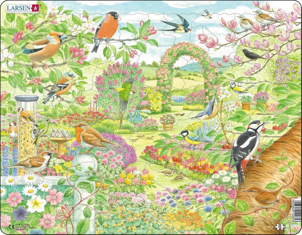 Selecta Larsen -Pluzztiere - Gartenvögel und Blumen, 60st.