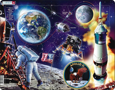 Selecta larsen spiele puzzle trip to the mond - spapaart apollo 11, 50th.