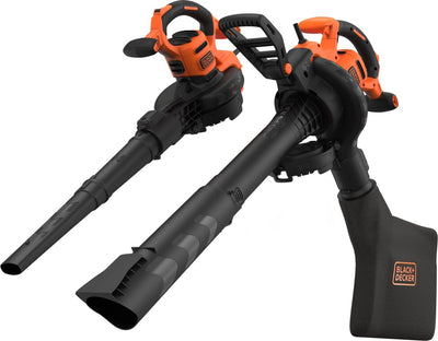 Black+Decker 3000 W Laubbläser Gartenreiniger 404 km/h Blasgeschwindigkeit – beblv300sb-qs