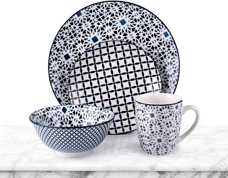 Alpina Geschirrset Multicolour Keramik 16-teilig (4-teilig)