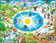 Larsen die Jahreszeiten – Puzzle – Weltraumwissenschaft – Jahreszeiten – Lernpuzzle für Kinder – 44 Teile – hergestellt in Norwegen – extra dicke 2,5 mm Teile – Tablett mit festem Rand