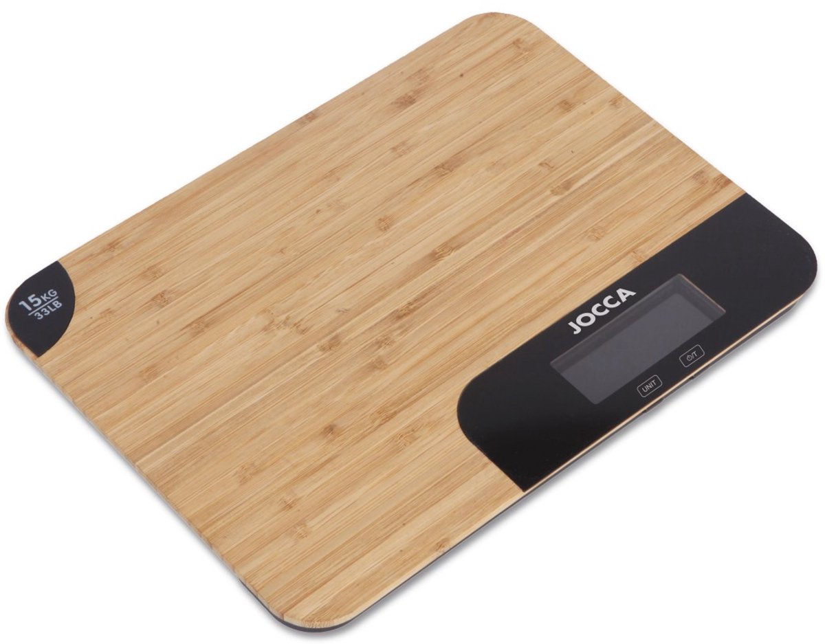 Jocca Schneidebrett – digitale Küchenwaage – Schneidebrett – Kompaktwaage – Holz – 1588