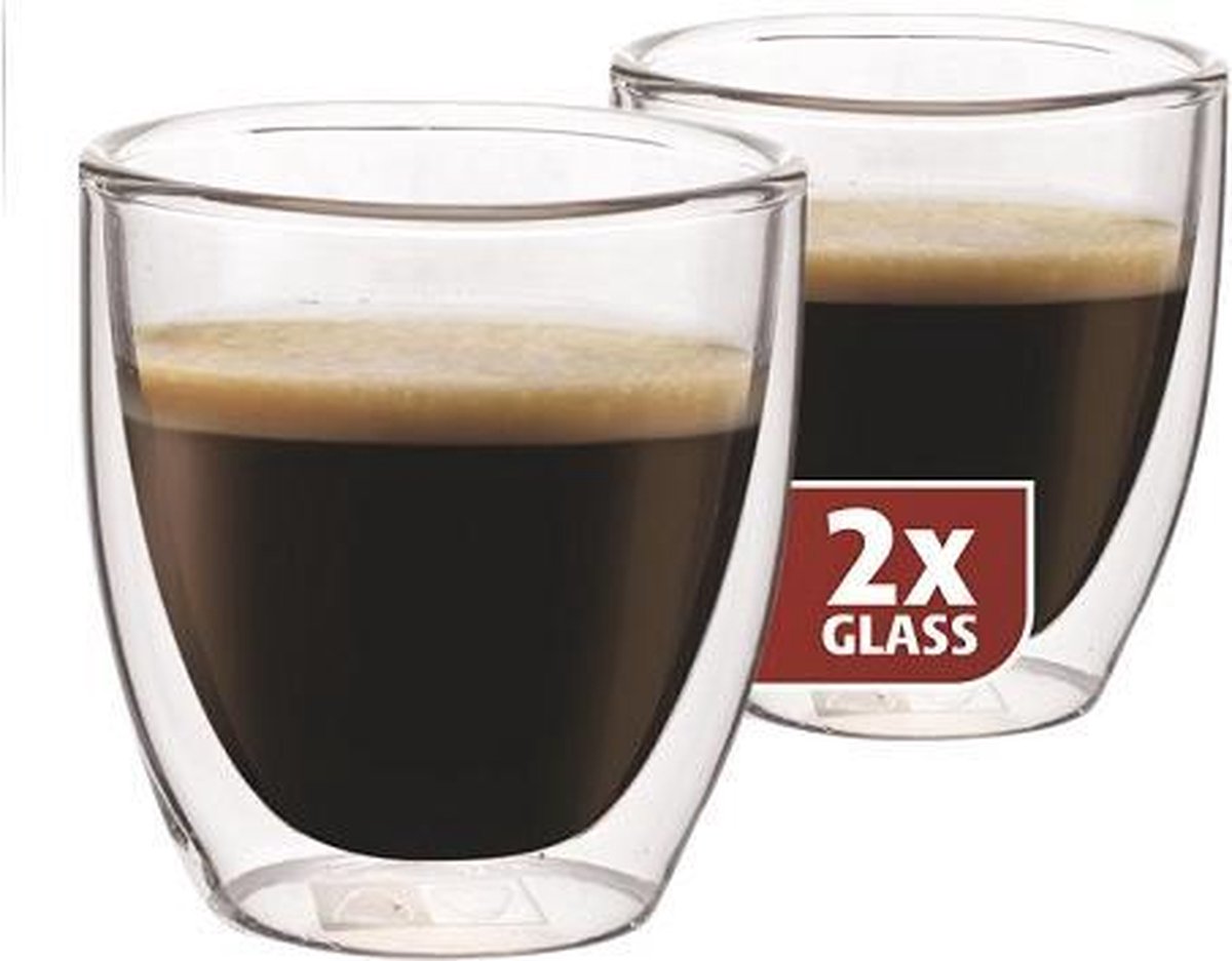 Maxxo kleine Espressogläser - doppelwandig - 2 Stück