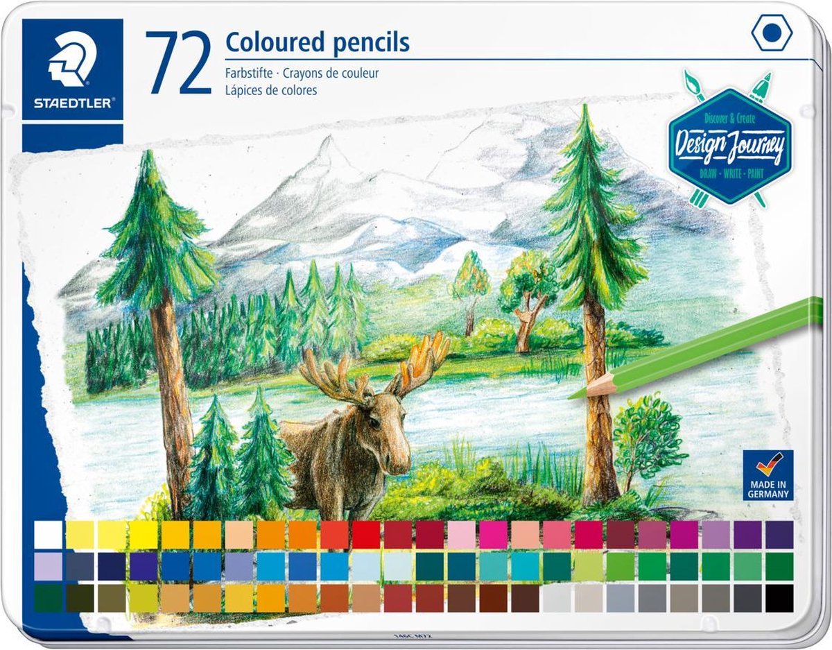 Staedtler Buntstifte - Metalletui 72 Stk
