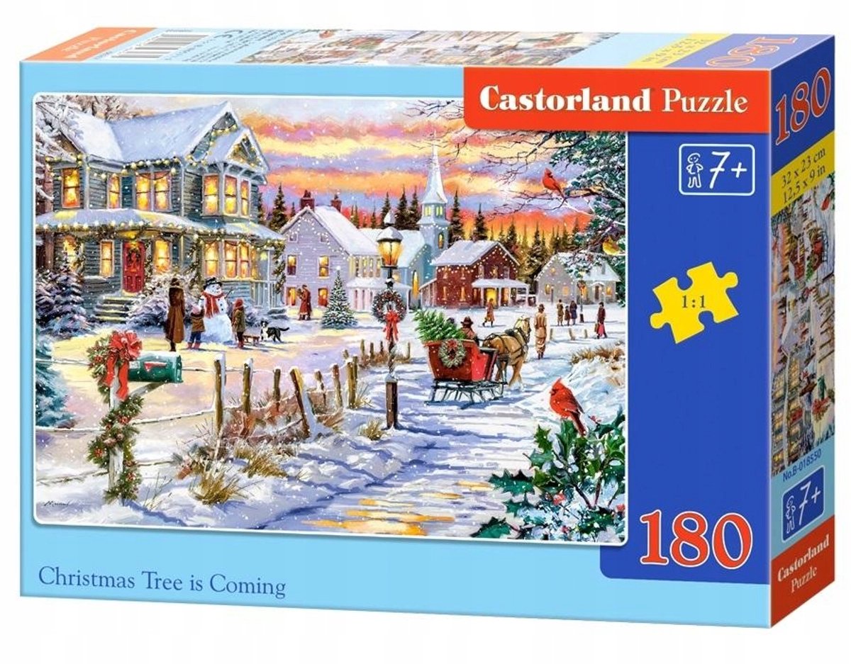 Castorland Weihnachtspuzzle 180 Elemente für Kinder ab 7 Jahren