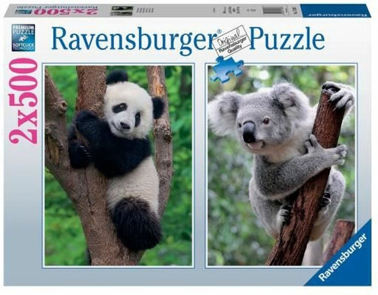 Ravensburger - Puzzle - Panda und Koala 2 x 500 Teile