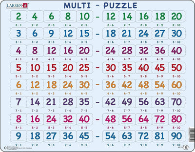 Selecta Larsen lernen, Puzzle zu zählen - Tabellen, 80st.