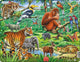 Larsen im Dschungel – Puzzle – Tiere – Dschungel – Lernpuzzle für Kinder – 20 Teile – hergestellt in Norwegen – extra dicke 2,5 mm Teile – Tablett mit festem Rand