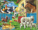 Larsen Bauernhoftiere – Puzzle – Tiere – Bauernhof – Lernpuzzle für Kinder – 23 Teile – hergestellt in Norwegen – extra dicke 2,5 mm Teile – Tablett mit festem Rand