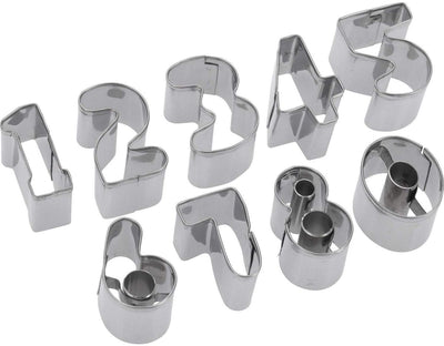 Westmark Ausstechformen-Set, Zahlen, Edelstahl, 0-9, 9-teilig, Silber, 35382280