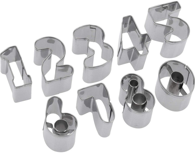 Westmark Ausstechformen-Set, Zahlen, Edelstahl, 0-9, 9-teilig, Silber, 35382280