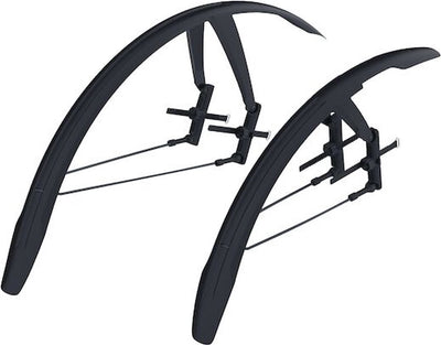 BBB Cycling Discguard-Set – Schutzblech-Set Gravel-Bike-Rennrad – Schutzblech 28 Zoll – maximale Reifenbreite: 42 mm – vorderer Schutzblech hinterer Schutzblech – schwarz – bfd-65s