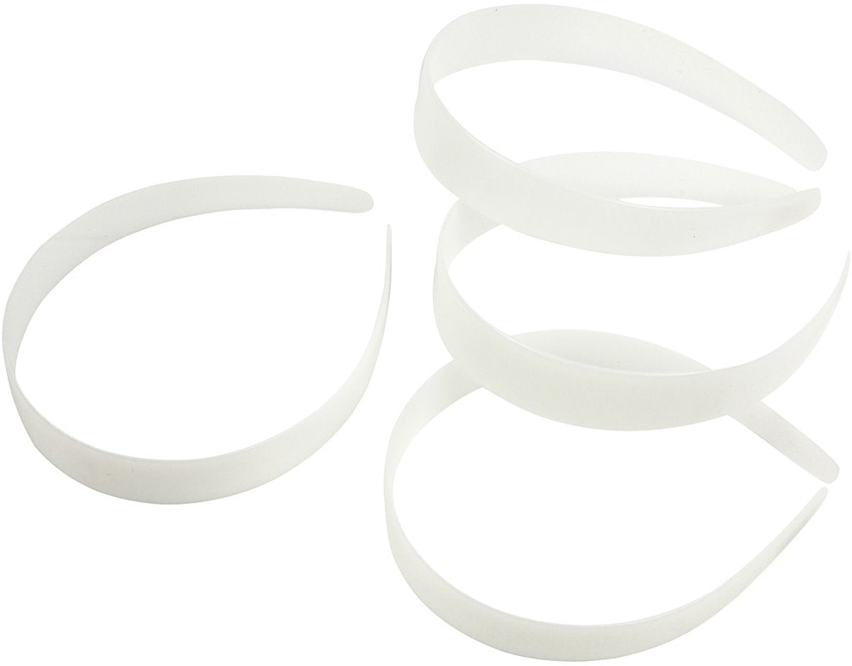 Creativ Company Haargummis, B: 25 mm, weiß, 5 Stück 1 Box