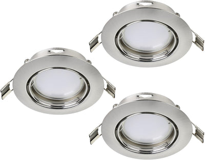 Eglo peneto - Einbaustrahler - LED - ø87mm. - Nickel matt - Set mit 3 Strahlern - ausrichtbar