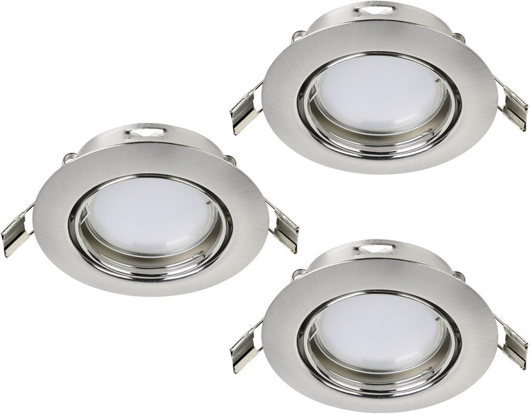 Eglo peneto - Einbaustrahler - LED - ø87mm. - Nickel matt - Set mit 3 Strahlern - ausrichtbar
