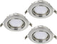 Eglo peneto - Einbaustrahler - LED - ø87mm. - Nickel matt - Set mit 3 Strahlern - ausrichtbar