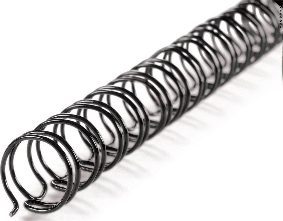 GBC-Drahtrücken 10 mm, 34 Ringe, A4, schwarz, Packung mit 100 Stück