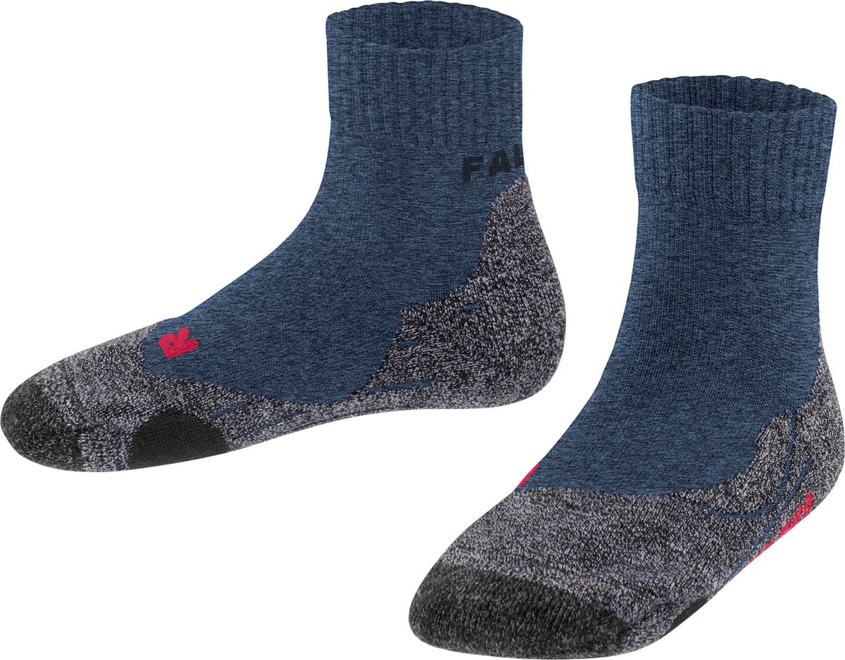 Falke TK2 kurze Anti-Blasen Wandersocken aus dickem Woll-Funktionsmaterial Kinder blau - Größe 31-34