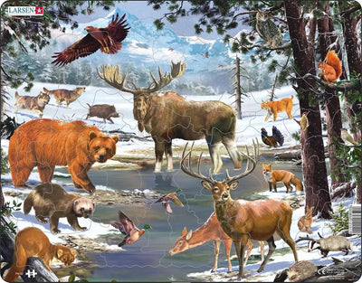 Larsen Maxi FH32 Formpuzzle 54 Teile Flora Fauna
