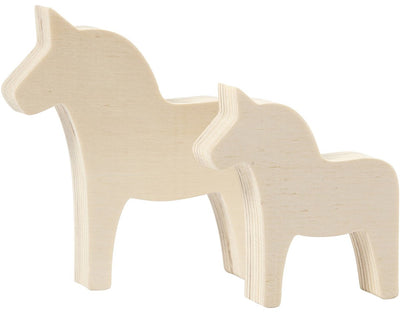 Creativ Firmenpferd, H: 8+10 cm, B: 7+9,5 cm, Stärke 1,8 cm, 2 Stück 1 Karton