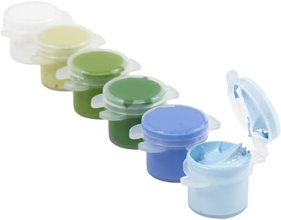 Creativ Company Plus Color Acrylfarbe, Blue Green Harmony, 6x5 ml 1 Dose
