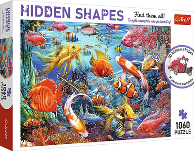 Trefl Hidden Shapes-Serie – Puzzle – 1060 Teile – Unterschale Meeresleben