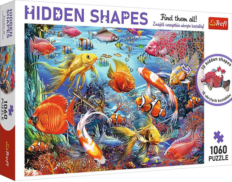 Trefl Hidden Shapes-Serie – Puzzle – 1060 Teile – Unterschale Meeresleben
