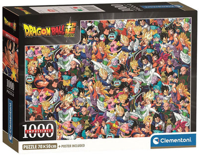 Clementoni - Puzzle - 1000 Teile - Dragon Ball Super - Impossible - mit Poster - ab 14 Jahren