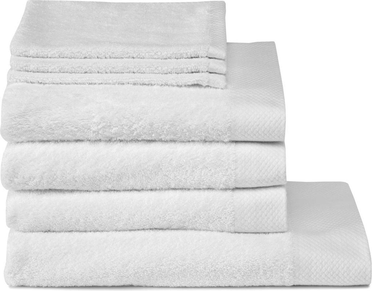 Seepferdchen-Kombinationsset Pure 7-teiliges Badtextilien-Set weiß (3xwh+3xbd+ 1xdl)