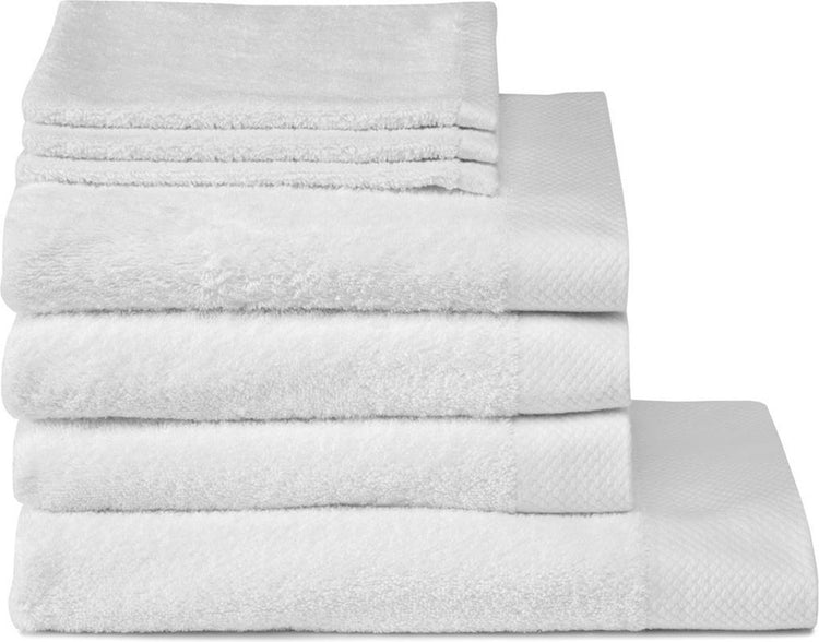 Seepferdchen-Kombinationsset Pure 7-teiliges Badtextilien-Set weiß (3xwh+3xbd+ 1xdl)
