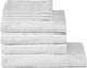 Seepferdchen-Kombinationsset Pure 7-teiliges Badtextilien-Set weiß (3xwh+3xbd+ 1xdl)