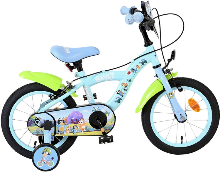Bluey Kinderfahrrad - 14 Zoll - Hellblau - zwei Handbremsen