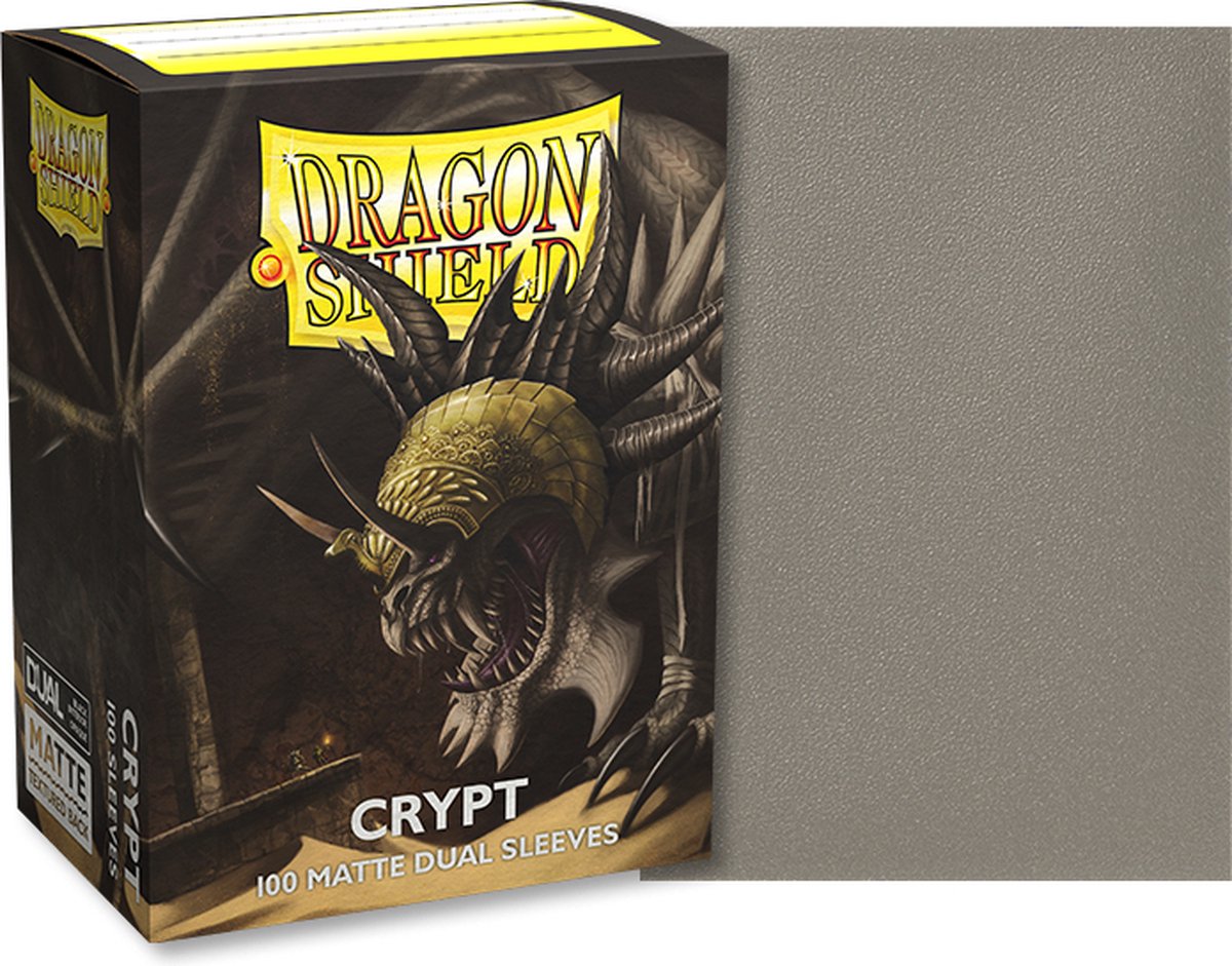 Asmodee Dragon Shield Standard matte Doppelhüllen – Krypta-Neon (100 Hüllen)