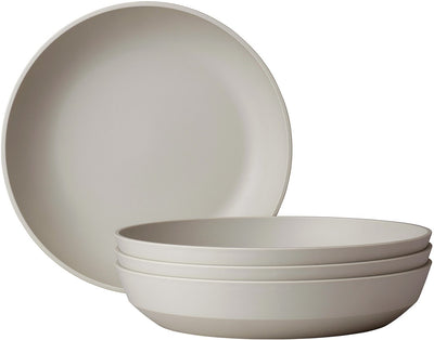 Mepal tiefer Teller Silueta - 4 Stück - Speiseteller - Nordic White