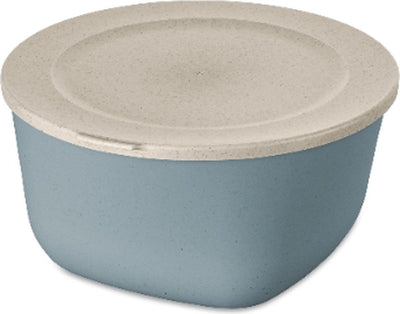 Koziol Futterbehälter, Schüssel mit Deckel, 4 l, Naturblumen blau, Bio-Bio-Rund - | Box anschließen
