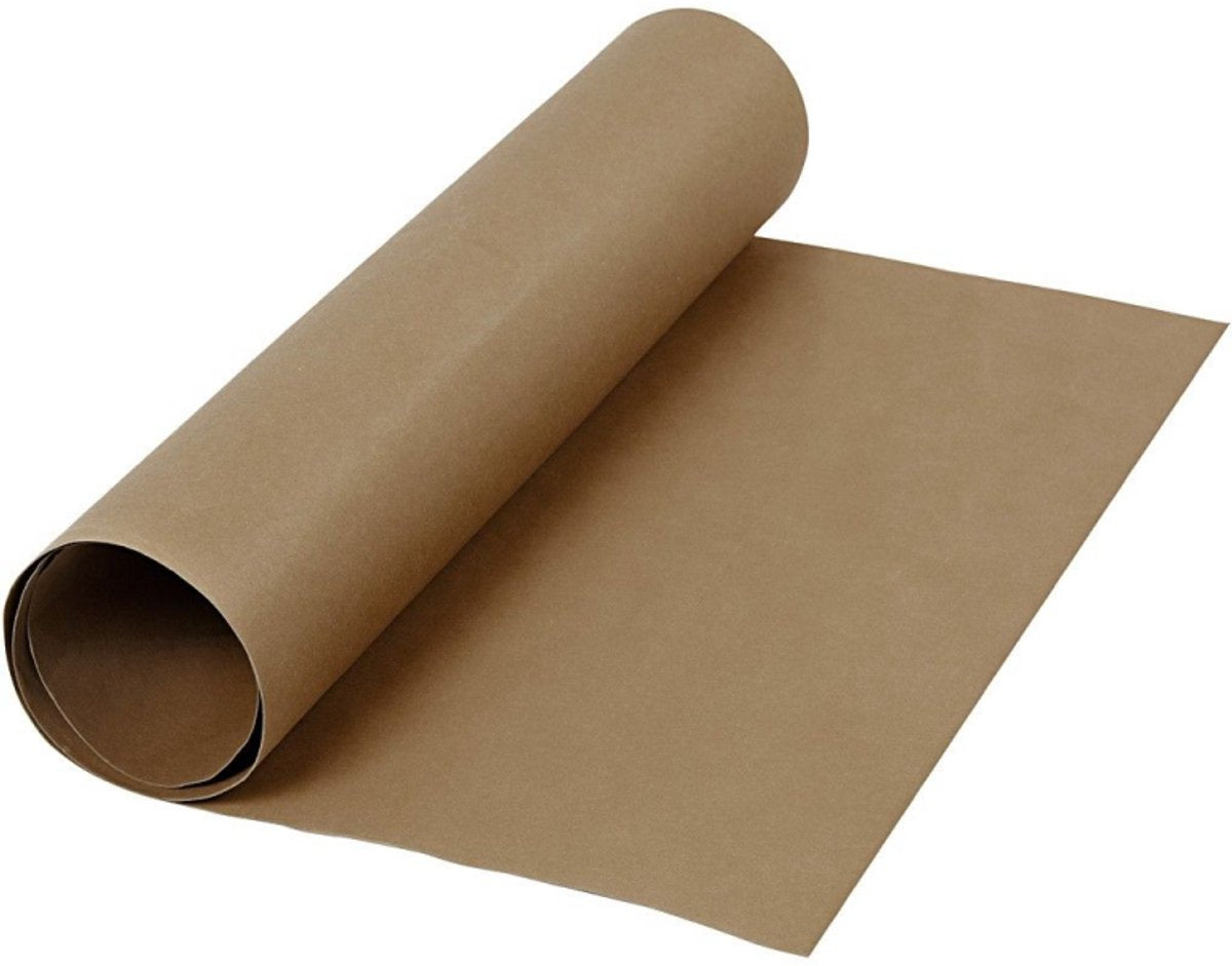 Kunstlederpapier dunkelbraun, 1mtr.