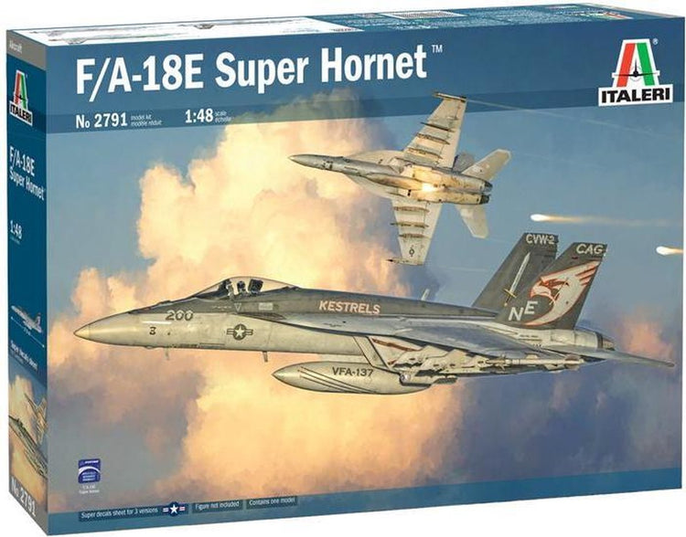 Italeri Modellbausatz Flugzeug – 2791 f a-18 e super hornet aus Kunststoff – 1:48 – Modellbau