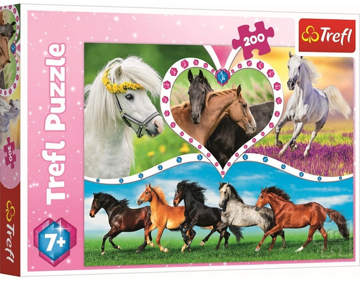 Trefl Puzzle Pferde - Puzzle 200 Teile für Kinder.
