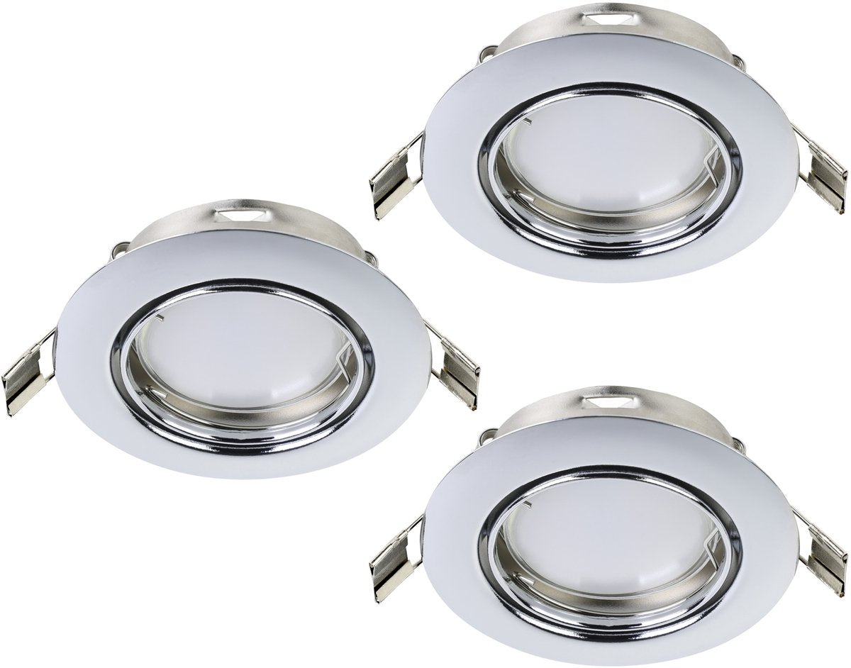Eglo peneto - Einbaustrahler - LED - ø87mm. - Chrom - Set mit 3 Strahlern - ausrichtbar