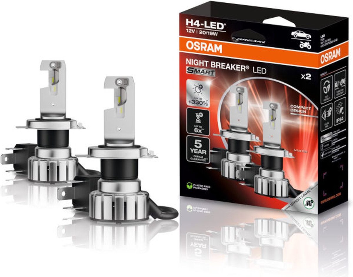 Osram H4 H19 Nachtschalter LED Smart 2vp