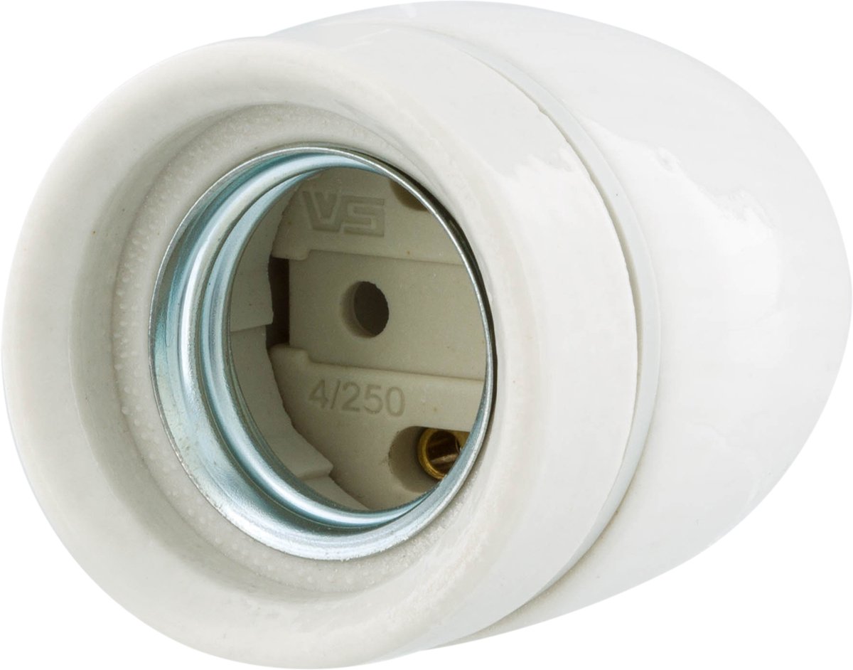 Q-Link-Fassung – E27 – hitzebeständig – max. 100 W – weiß