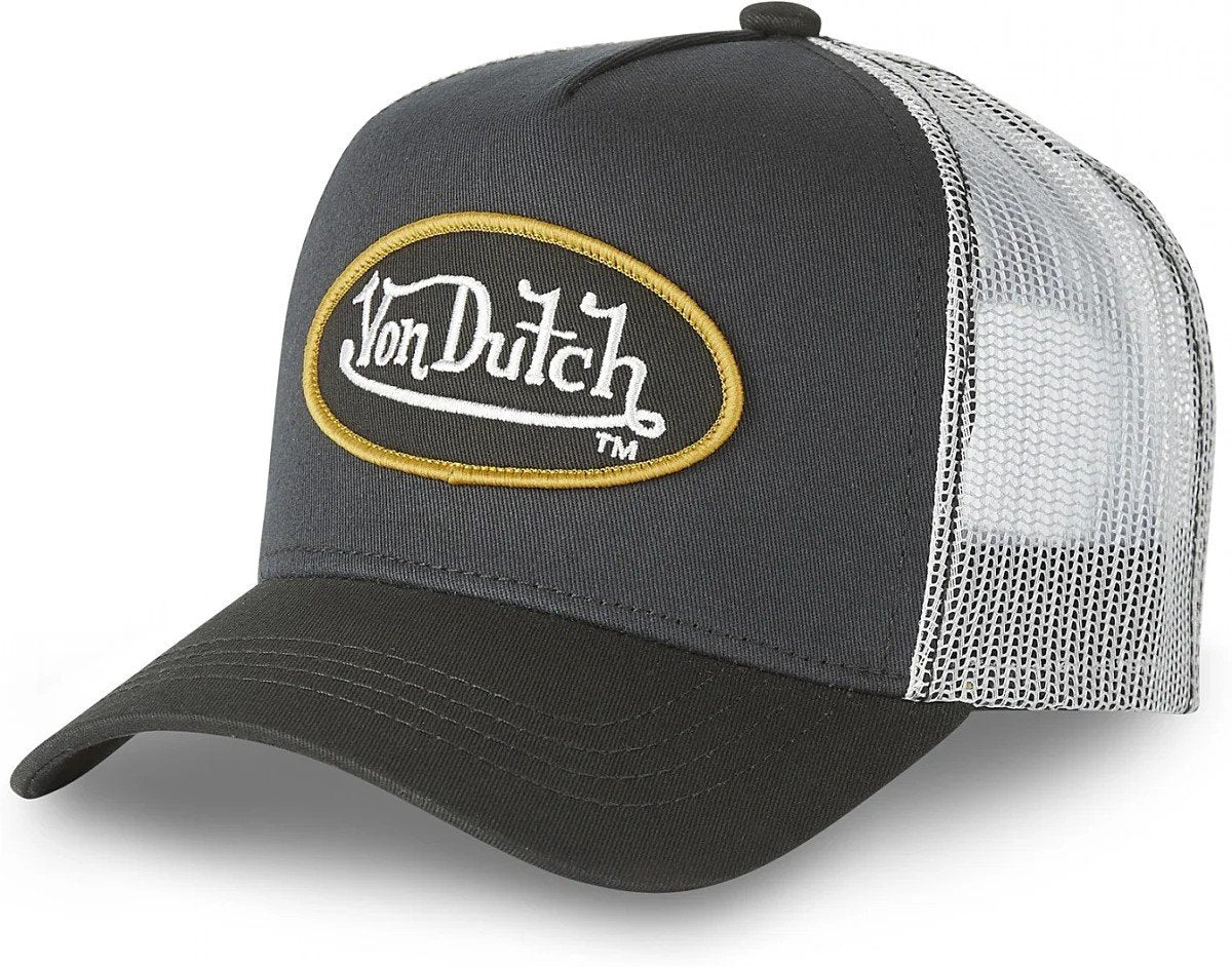 Von Dutch – Snapback Trucker Cap cla6 | Einheitsgröße | verstellbar | Schnappverschluss - schwarzgrau