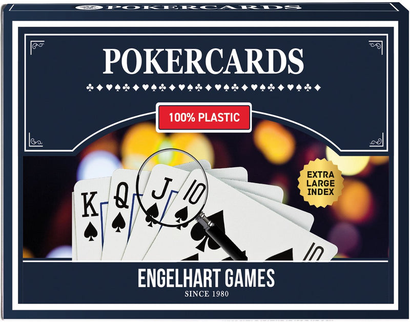 Engelhart Luxus-Federmäppchen – PU – 2 Spielkarten-Sets – Notizbuch und Bleistift – mit Reißverschluss – Kartenspiel-Aufbewahrungsset – Reise- und Spielzubehör –