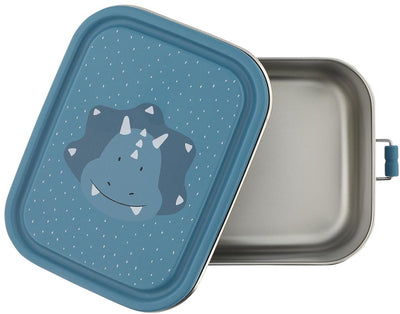 Trixie Lunchbox klein - mr. Triceratops – RSV-Lunchbox für Kinder – leicht zu öffnende Lunchbox – blau – Dino