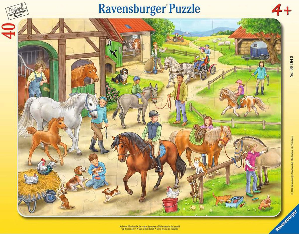 Ravensburger Puzzlespielzeug - Pferdefarm-Puzzle 40 Teile.