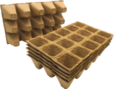 Natur - Biotöpfe 5 x 5 x 5cm - (6 x 15 Stk.) - Stecklingstopf - biologisch abbaubar
