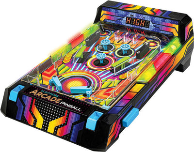 #winning Arcade Deluxe Neon Flipper – Arcade-Automat – Mini-Flipper – Flipper – elektrischer Punktezähler – inklusive LED und Arcade-Sounds – 80328
