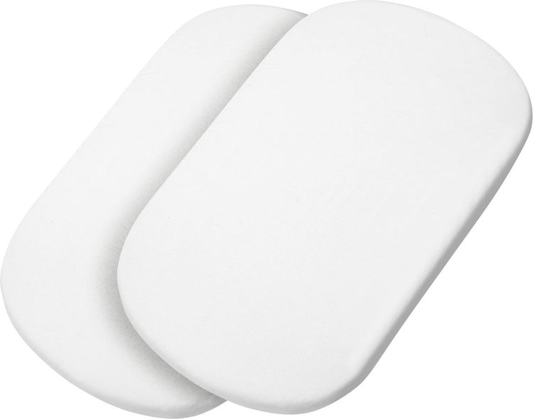 Maxi-Cosi Bio-Reisebettlaken, kompatibel mit allen Reisebetten, 2-in-1-Set, Bettlaken aus 100 % Bio-Baumwolle, umweltfreundlich, Premium-Stoff, maschinenwaschbar – Weiß